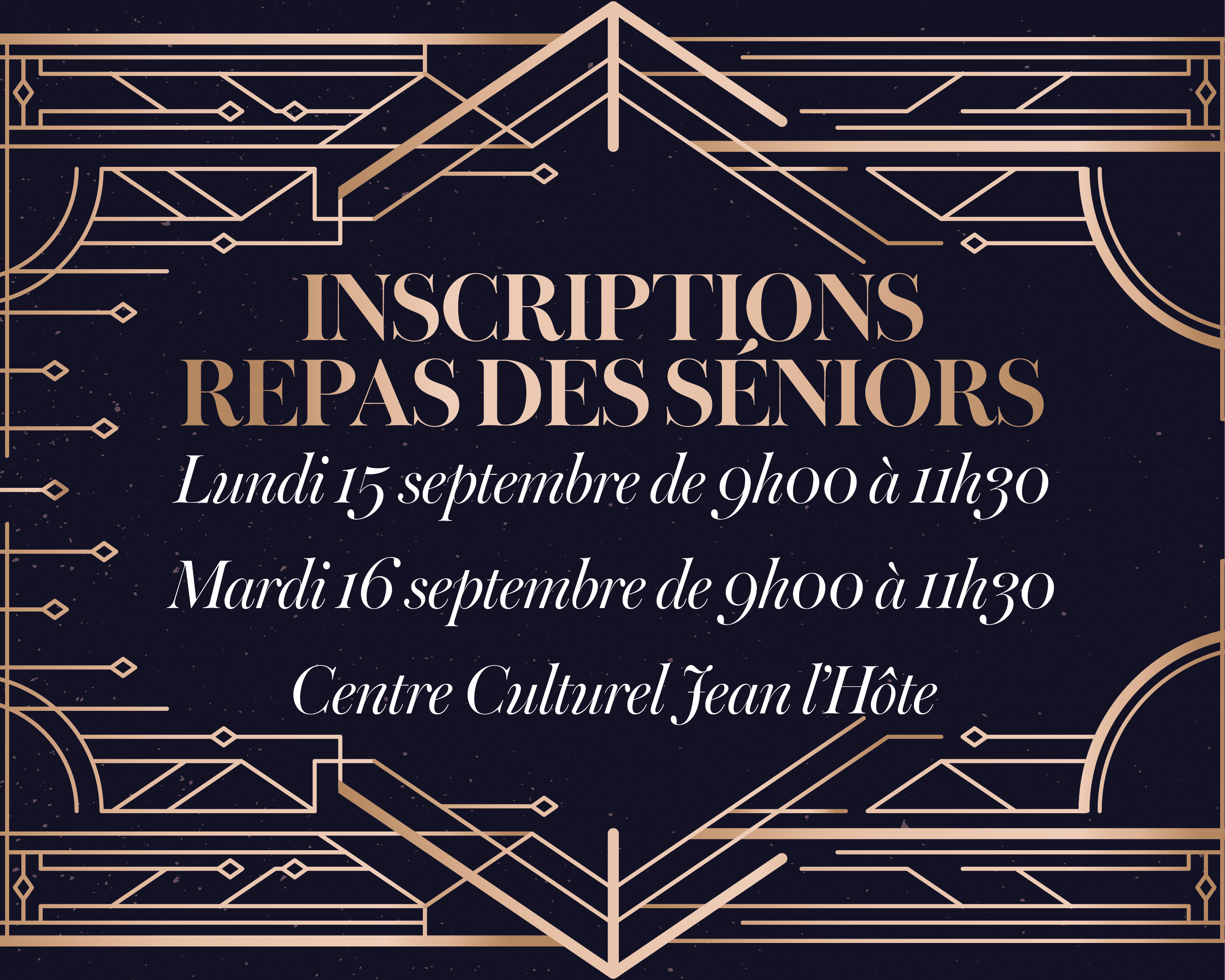 Inscriptions : repas des séniors